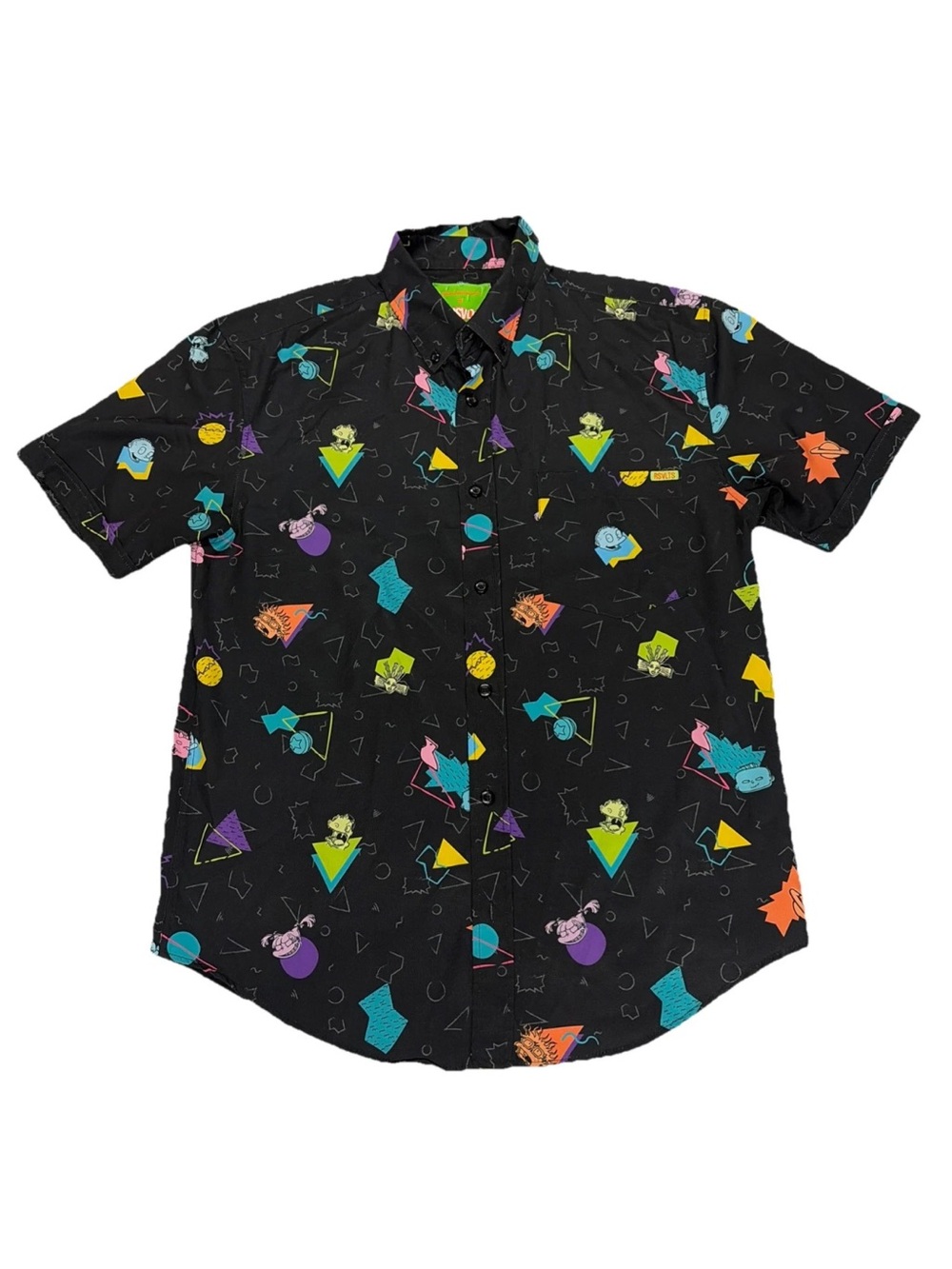Men’s RSVLTS Nickelodeon Rugrats button down kunuflex shirt Medium